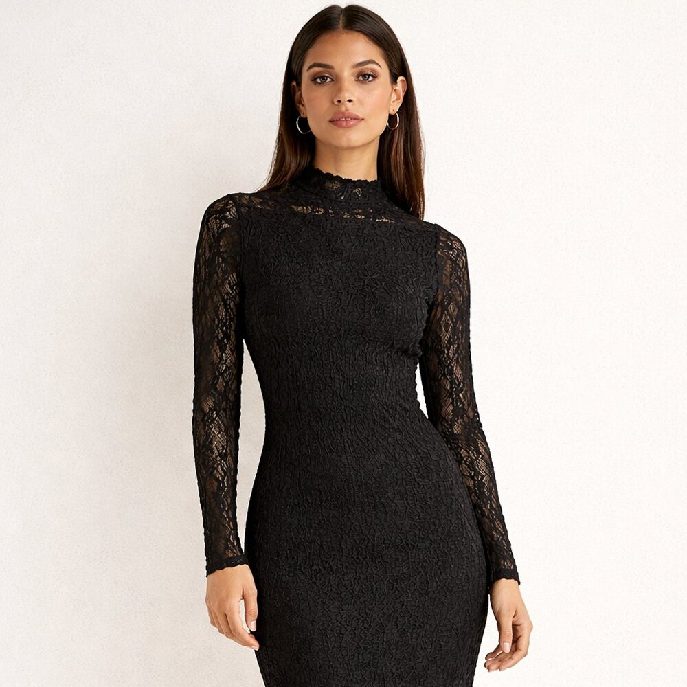*NEW* H&M Lace Black Dress